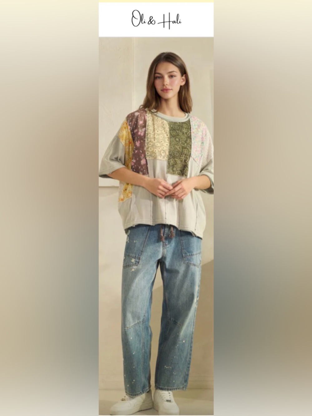 New nwt Oli & Hali patchwork top ladies XS S M L brand new collection - Picture 3 of 5